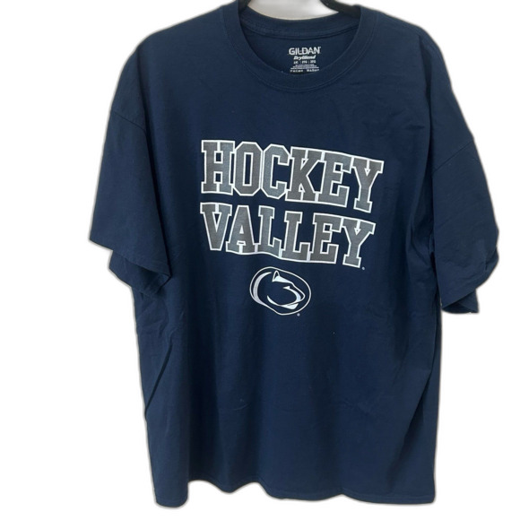 Gildan T-Shirt Men’s Size 2XL Color Navy Blue Penn State Hockey Valley Graphic - Picture 1 of 9